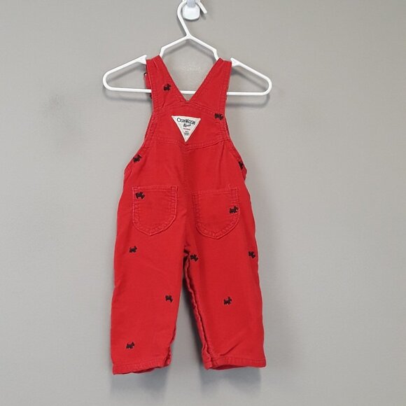 OSHKOSH Girl Scotty Dog Corduroy Bib Overalls - Picture 7 of 10